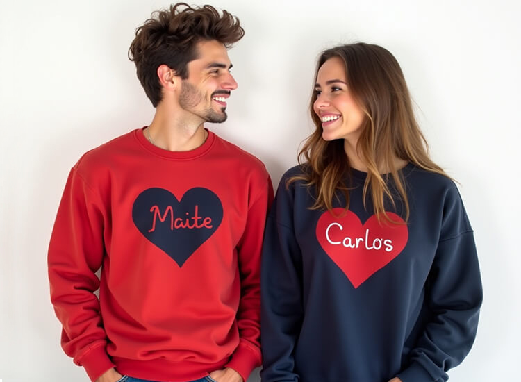 Sudaderas personalizadas para San Valentín